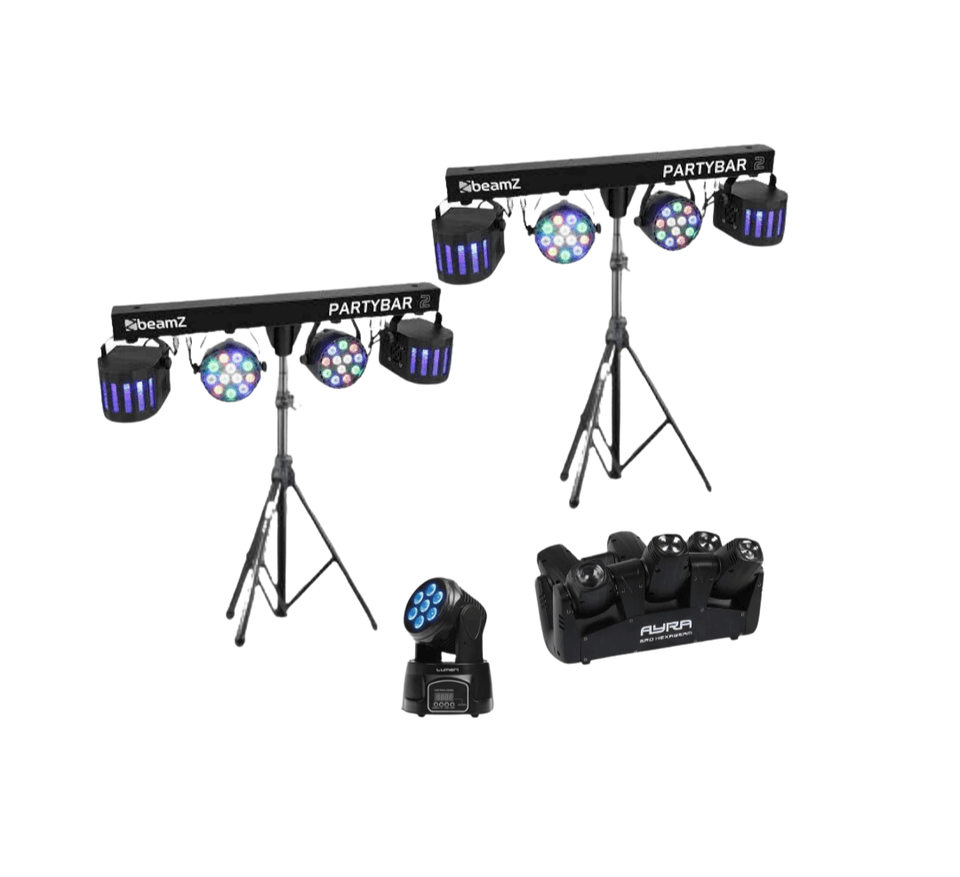 Partybar lichtset en movingheads te huur