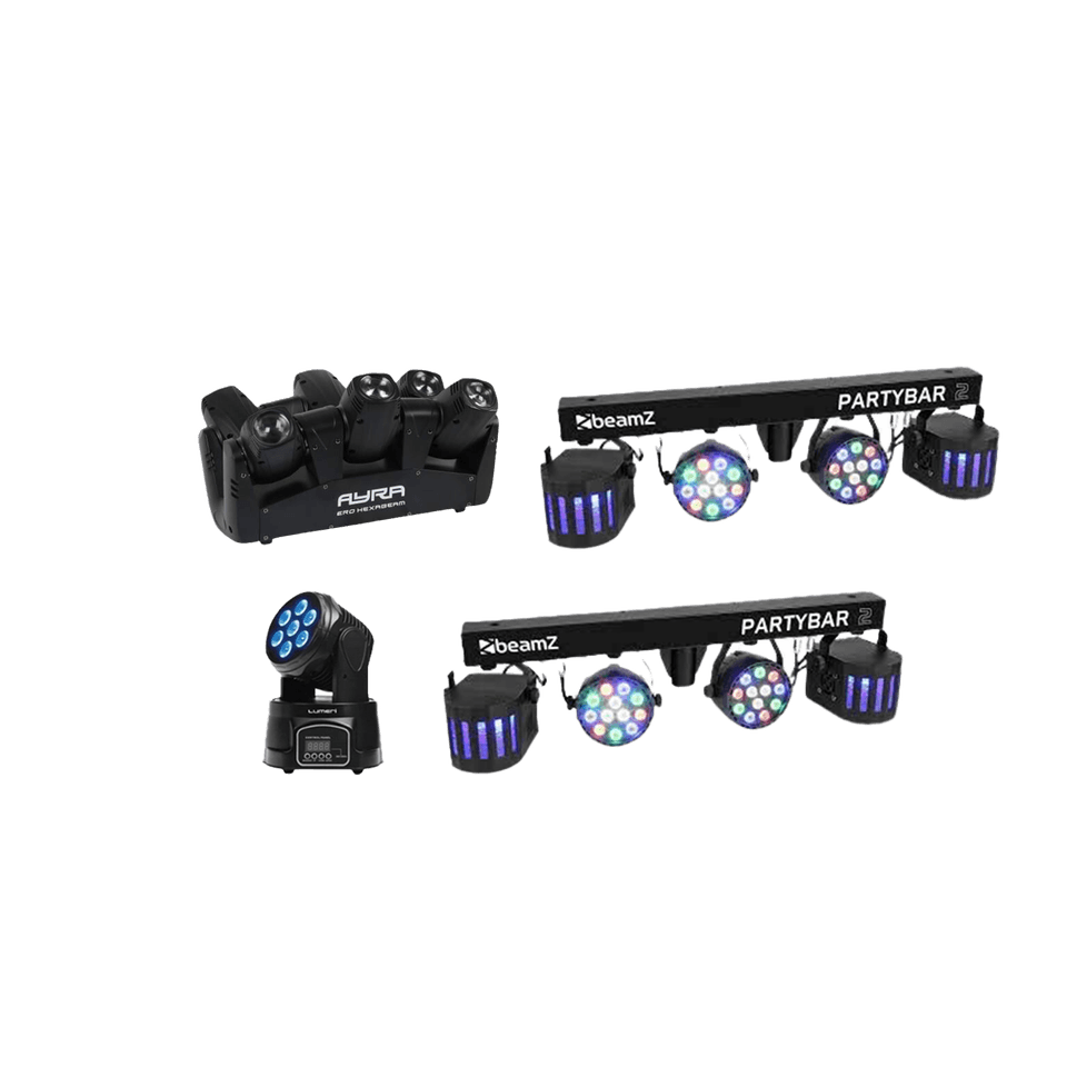 Lichtset SET 2: 2x Party lichtbar, 1x party licht 1, 1x party licht 2